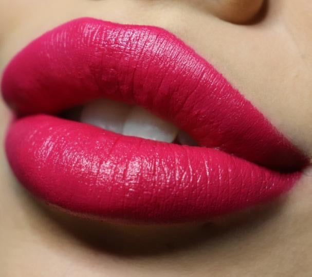 Ines: A Bold Fuscia Pink Lipstick Perfect for A Statement Lip.